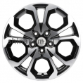 Маленькое фото товара - 6,5*17 5*114,3 ET40 64,1 Khomen Wheels KHW1711 Black-FP (Haval F7/F7x). Вариант №1