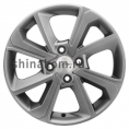 Маленькое фото товара - 6*15 4*100 ET40 60,1 Khomen Wheels KHW1501 G-Silver (Logan/Sandero/Xray). Вариант №1