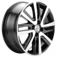 Маленькое фото товара - 6*16 4*100 ET46 54,1 Khomen Wheels KHW1609 Black-FP (Rio II/Solaris II). Вариант №1