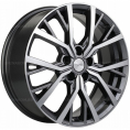 Маленькое фото товара - 7*18 5*114,3 ET37 66,5 Khomen Wheels KHW1806 Gray-FP (Dargo/Jolion). Вариант №1