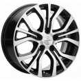 Маленькое фото товара - 6,5*16 5*110 ET43 65,1 Khomen Wheels KHW1608 Black-FP (Opel Zafira). Вариант №1
