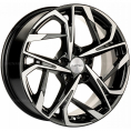 Маленькое фото товара - 7*17 5*108 ET40 54,1 Khomen Wheels KHW1716 Black-FP. Вариант №1