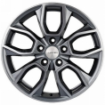 Маленькое фото товара - 7*17 5*112 ET40 57,1 Khomen Wheels KHW1713 Gray-FP (Kodiaq/Tiguan). Вариант №1