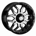 Маленькое фото товара - 9*20 6*139,7 ET20 100,1 LS 1285 BKF (Колпак+лого). Вариант №1