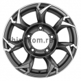 Маленькое фото товара - 5,5*15 5*139,7 ET5 98,5 Khomen Wheels KHW1505 Gray-FP (Lada NIVA 4x4). Вариант №1