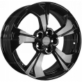 Маленькое фото товара - 7*17 5*114,3 ET37 66,5 Khomen Wheels KHW1724 Black (Jolion). Вариант №1