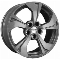 Маленькое фото товара - 7*17 5*114,3 ET37 66,5 Khomen Wheels KHW1724 Gray (Jolion). Вариант №1