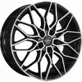Маленькое фото товара - 7*18 5*100 ET28 57,1 Khomen Wheels KHW1813 Black-FP (FAW Bestune T77). Вариант №1