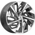 Маленькое фото товара - 7,5*18 5*114,3 ET45 60,1 Premium Series КР009 Diamond Gloss Graphite. Вариант №1