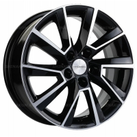 Фото товара - 6*16 5*100 ET45 54,1 Khomen Wheels KHW1604 Black-FP (Yaris). Вариант №1