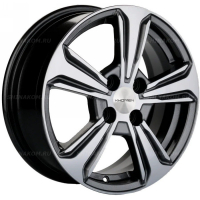 Фото товара - 6*15 4*100 ET46 54,1 Khomen Wheels KHW1502 G-Silver-FP. Вариант №1