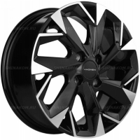 Фото товара - 6*15 4*100 ET46 54,1 Khomen Wheels KHW1508 Black-FP. Вариант №1