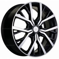 Фото товара - 7*18 5*108 ET45 60,1 Khomen Wheels KHW1806 Black-FP (Chery Tiggo 3/Tiggo 3 Pro). Вариант №1