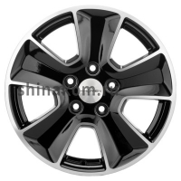 Фото товара - 6,5*16 5*110 ET46 63,3 Khomen Wheels KHW1601 Black-FP (Changan CS35). Вариант №1