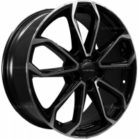 Фото товара - 7*18 5*114,3 ET53 54,1 Khomen Wheels KHW1816 Black-FP (Geely Coolray). Вариант №1