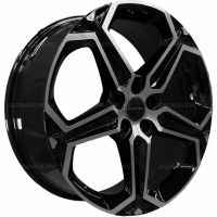 Фото товара - 7,5*19 5*114,3 ET40 64,1 Khomen Wheels KHW1909 Black-FP (Haval F7/F7x). Вариант №1