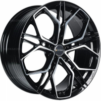 Фото товара - 8*18 5*114,3 ET37 66,5 INCH FA8534 Gloss Black Machined Face. Вариант №1