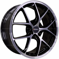 Фото товара - 7*17 5*108 ET40 54,1 INCH FA8538 Gloss Black / Machined Face. Вариант №1