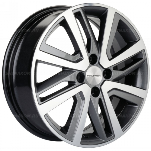 Большое фото товара - 6*16 4*100 ET46 54,1 Khomen Wheels KHW1609 Gray-FP (Rio II/Solaris II), 10067810. Вариант №1