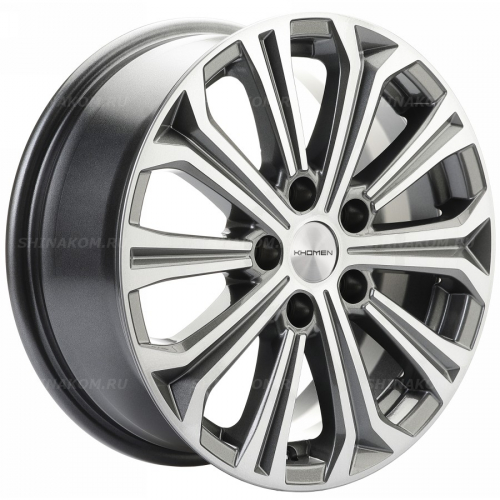 Большое фото товара - 6,5*16 5*112 ET46 57,1 Khomen Wheels KHW1610 Gray-FP, 10067816. Вариант №1