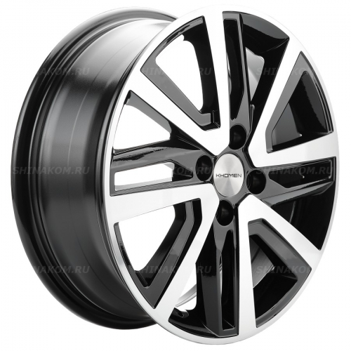 Большое фото товара - 6*16 4*100 ET46 54,1 Khomen Wheels KHW1609 Black-FP (Rio II/Solaris II), 10068069. Вариант №1