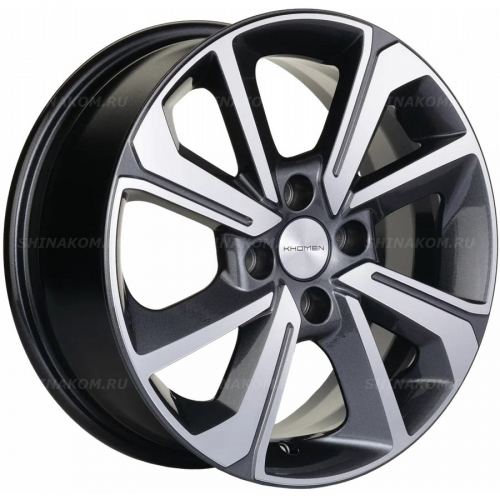 Большое фото товара - 6*15 4*98 ET36 58,6 Khomen Wheels KHW1501 Gray-FP (Lada Granta), 10072294. Вариант №1