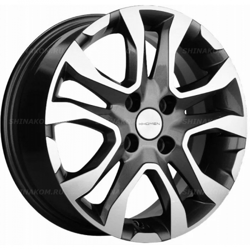 Большое фото товара - 6*15 4*100 ET46 54,1 Khomen Wheels KHW1503 Gray-FP, 10072740. Вариант №1
