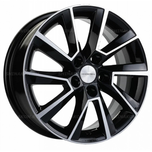 Большое фото товара - 6*16 5*100 ET45 54,1 Khomen Wheels KHW1604 Black-FP, 10110117. Вариант №1
