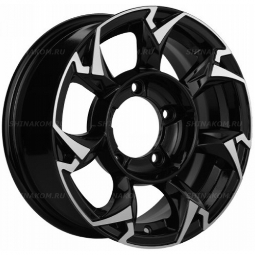 Большое фото товара - 5,5*15 5*139,7 ET5 98,5 Khomen Wheels KHW1505 Black-FP (Lada NIVA 4x4), 10114275. Вариант №1