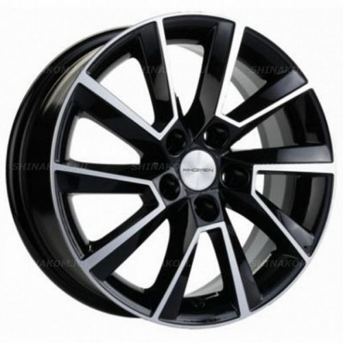 Большое фото товара - 6*15 5*100 ET37 54,1 Khomen Wheels KHW1507 Black-FP, 10120983. Вариант №1