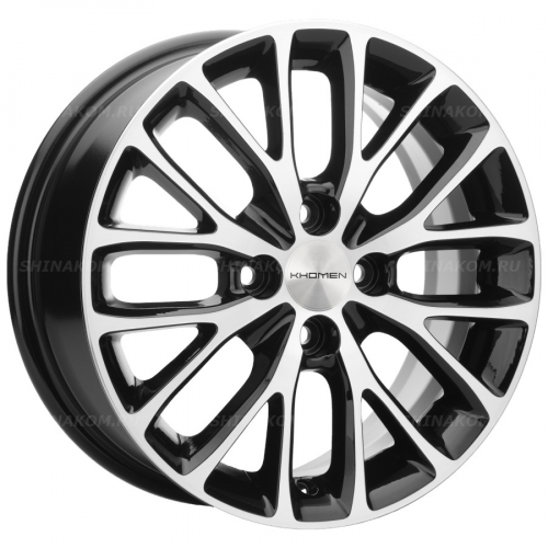 Большое фото товара - 6*15 4*100 ET46 54,1 Khomen Wheels KHW1506 Black-FP, 10121444. Вариант №1