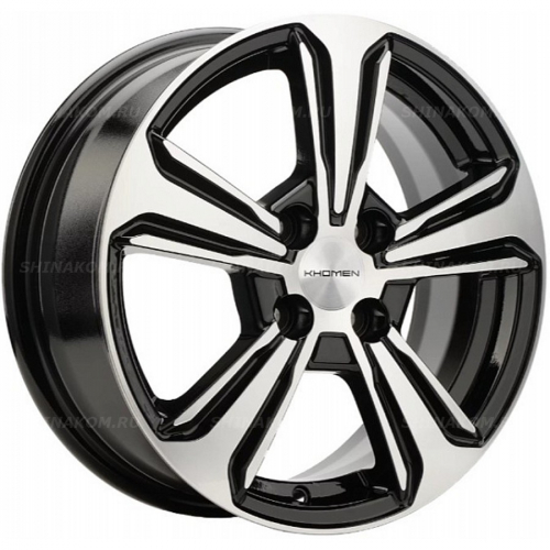 Большое фото товара - 6*15 4*100 ET46 54,1 Khomen Wheels KHW1502 Black-FP, 10121484. Вариант №1