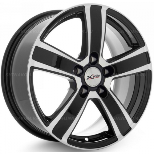 Большое фото товара - 7*16 5*110 ET37 65,1 X-trike X-108 BK/FP, 10138589. Вариант №1