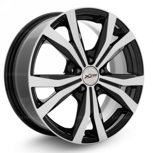 Большое фото товара - 6,5*16 5*100 ET38 67,1 X-trike X-119 BK/FP, 10163874. Вариант №1