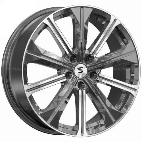 Большое фото товара - 7*19 5*108 ET45 60,1 Premium Series КР013 Diamond Gloss Graphite, 10173604. Вариант №1