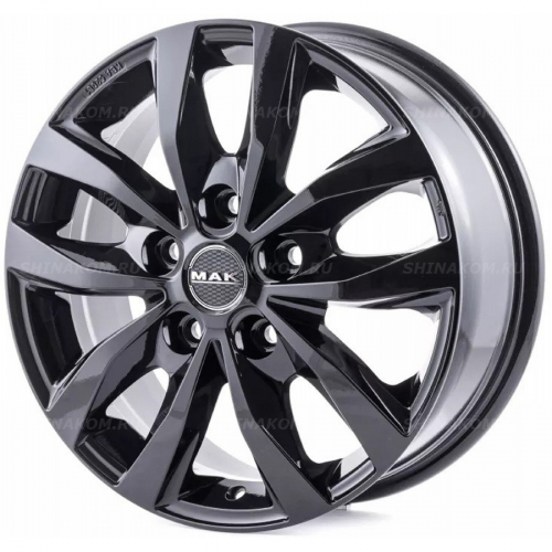Большое фото товара - 7*17 5*120 ET55 65,1 MAK Load 5 Gloss Black, 10176358. Вариант №1