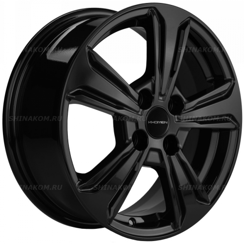 Большое фото товара - 6*15 4*100 ET46 54,1 Khomen Wheels KHW1502 Black (Rio/Solaris), 10194776. Вариант №1