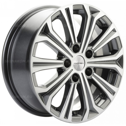 Большое фото товара - 6,5*16 5*114,3 ET45 60,1 Khomen Wheels KHW1610 Gray, 10194777. Вариант №1
