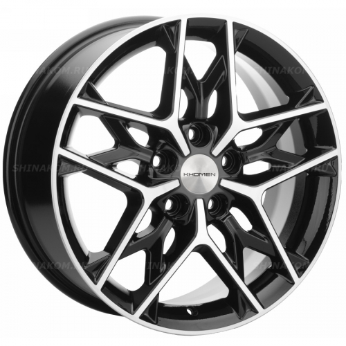 Большое фото товара - 7*17 5*114,3 ET49 67,1 Khomen Wheels KHW1709 Black-FP (Hyundai Elantra), 10196384. Вариант №1