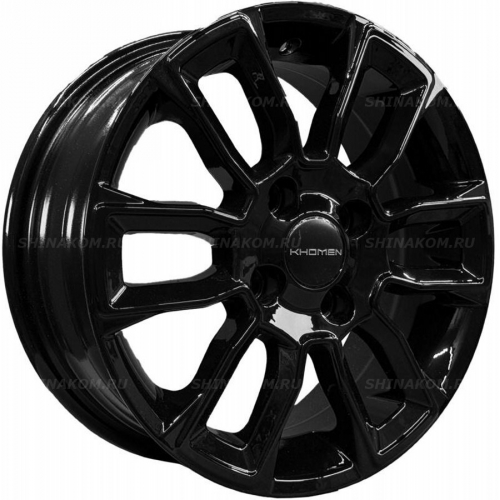 Большое фото товара - 5,5*14 4*100 ET38 67,1 Khomen Wheels KHW1406 Black, 10270410. Вариант №1