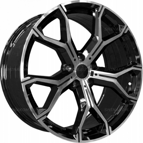 Большое фото товара - 10,5*20 5*112 ET40 66,6 PDW 5445 Gloss Black Machine Face, 10284759. Вариант №1