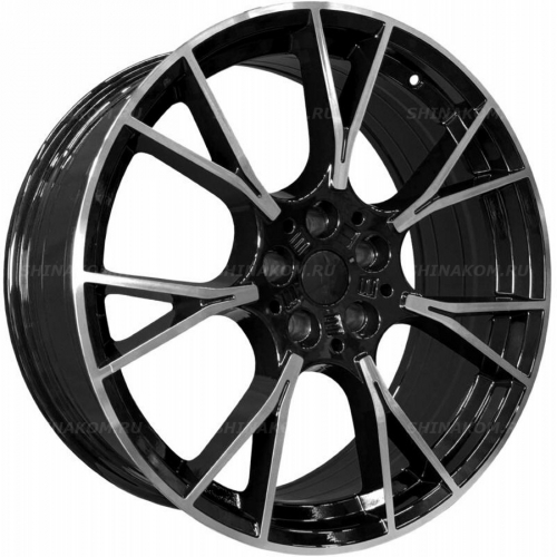 Большое фото товара - 9,5*19 5*112 ET33 66,6 PDW 5407 Gloss Black Machine Face, 10284765. Вариант №1